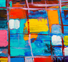 Abstract paintings. Hand drawn oil painting. Color texture.