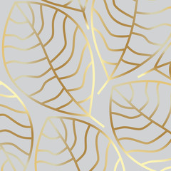 Fototapeta na wymiar golden leaves background - vector illustration