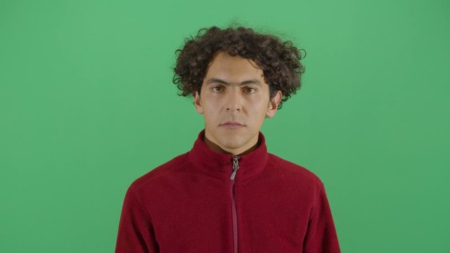Showing Both Sides Of The Face By A Adult Man