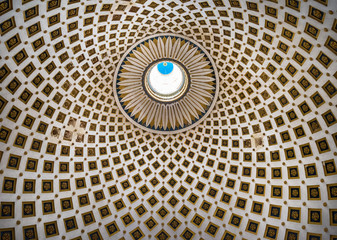 Geometric pattern of The Mosta Dome church, Malta.