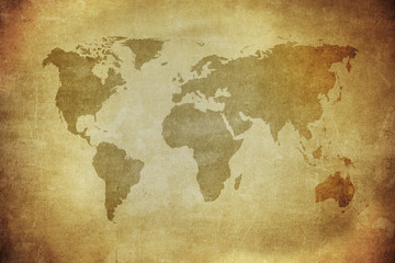 grunge map of the world
