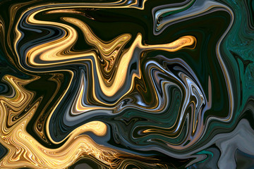 Abstraction in multicolored smooth lines of a wavy texture. Blurry colors of a colored background.