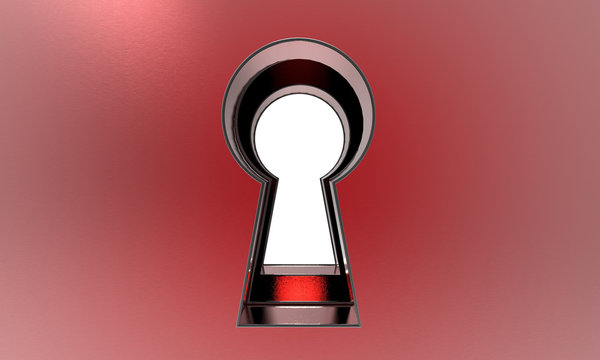 3D Illustration Of A Keyhole