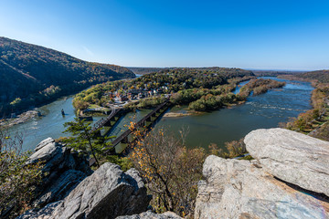 The Confluence of the Potomac and Shenandoah Rivers at Harpers Ferry, West Virginia