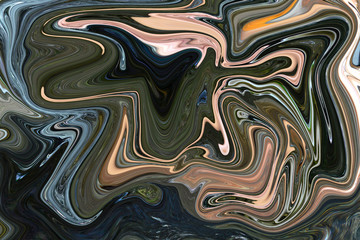 Abstraction in multicolored smooth lines of a wavy texture. Blurry colors of a colored background.