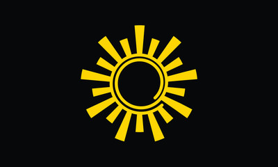 Golden Sunburst on Black Background A Symbol of Radiance Energy and Hope