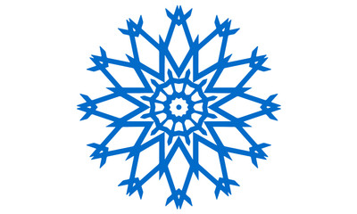 Isolated snowflake vector blue icon