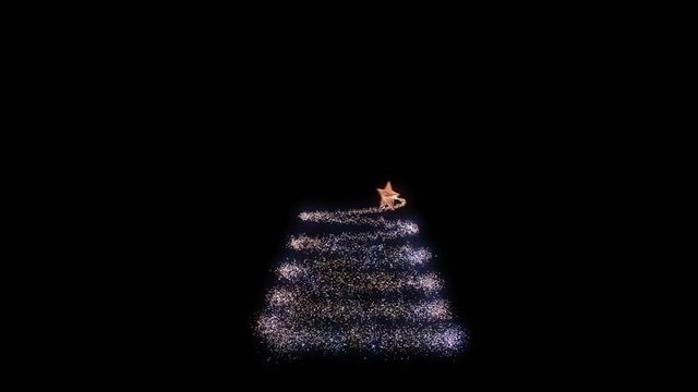 Christmas tree with a shiny star