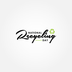 National Recycling Day Vector Design Template