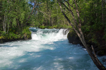 Rapids on a mountain river.