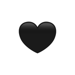 Minimalistic black heart icon template vector image