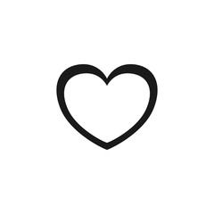 Heart icon line outline love symbol vector image