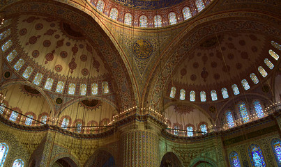 Fototapeta na wymiar Istanbul. The interior of the mosque Suleymaniye