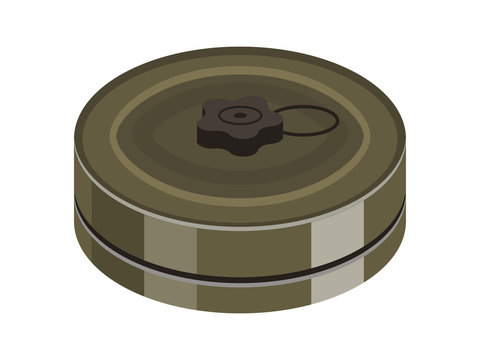 olive green landmine isolated on white background clip art preview