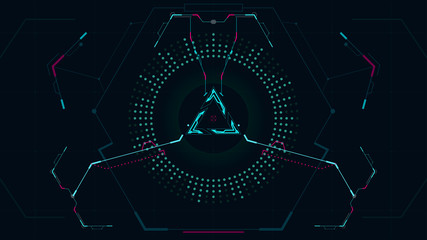 Futuristic User Interface element. © dalebor