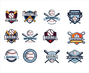 Set Of Baseball championship logo design inspiration. Template logo  . Baseball Logo Template . Bold, Playful, Training Logo Design . Sport Logo
