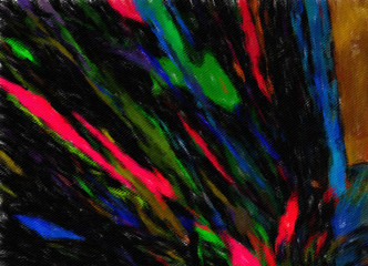 Abstract oil painting texture background. Wall art. Stock. Impressionism and expressionism mixed media style. Colored backdrop. Chaotic strokes and splashes. Hand drawn abstraction. Watercolor element