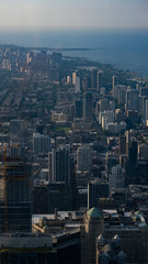 Chicago Skyline Aerial Vertical