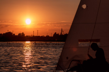 another sunset at the marina - yacht sailing