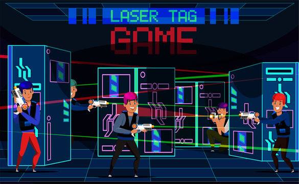 Game Laser tag vector illustration