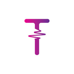 T Letter creative logo or symbol template design
