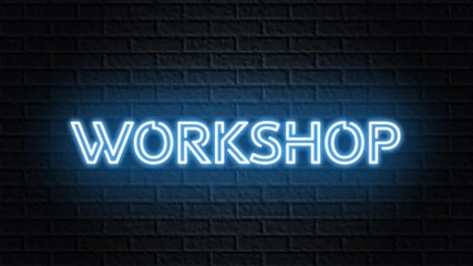 blue neon video animation workshop