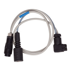 Wire with connectors for industrial pump isolated on white