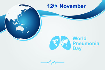 World pneumonia day vector illustration of a Banner or Poster. Healthcare and medical campaign.