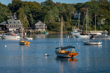 Tranquil Quissett harbor near Falmouth MA