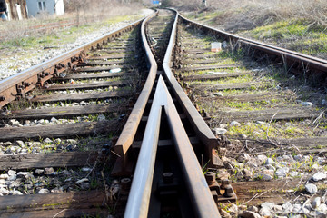 Old rust Train rails
