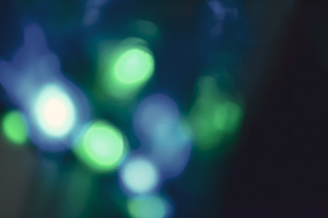 Blurry green and blue christmas lights