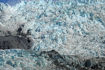 Glacier on the South Island in New Zealand