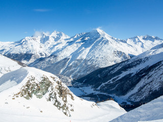 Fototapeta na wymiar Paysage Alpes - Sass Fee - Suisse