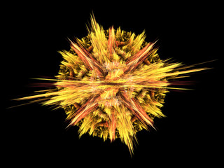 Abstract Star Fractal. Fractal artwork for creative design.