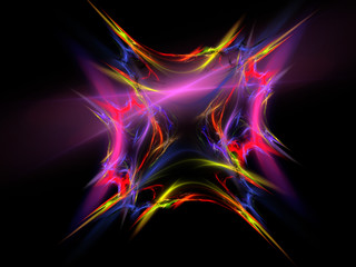 Abstract Star Fractal. Fractal artwork for creative design.