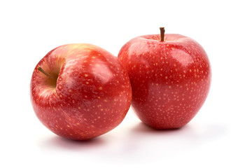 Red delicious apples, isolated on white background