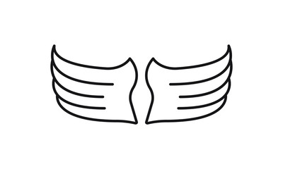 Fototapeta premium Wing icon design isolated on white background. Vector illustration