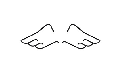Wing icon design isolated on white background. Vector illustration
