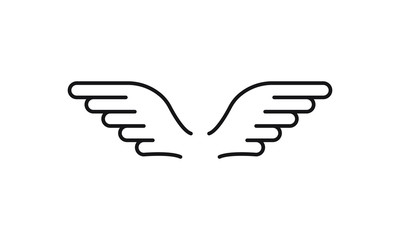 Obraz premium Wing icon design isolated on white background. Vector illustration