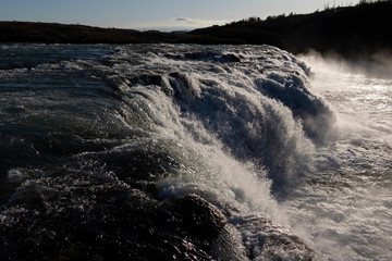 waves crashing on rocks