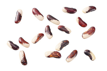 Obraz premium kidney beans isolated on white background. top view
