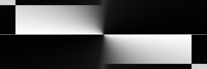 Fototapeta premium Digital art, panoramic abstract 3D objects, Germany