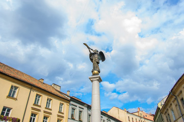 Vilnius, Lithuania - September 9,2014: The Bronze Angel of Uzupis