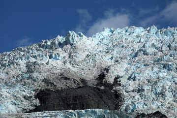 Glacier on the South Island in New Zealand