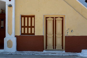 Windows, doors, elements and decorations of houses and buildings