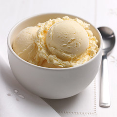 Bowl of Vanilla Ice Cream