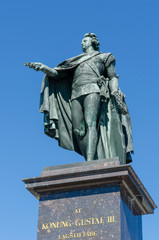 Fototapeta na wymiar Statue of Gustav III Gamla Stan