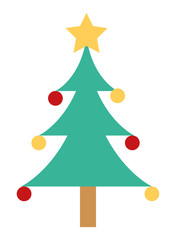 merry christmas pine tree icon