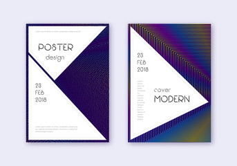 Fototapeta na wymiar Stylish cover design template set. Rainbow abstrac