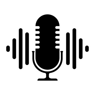 Microphone Mic Podcast Radio Logo Gráfico por Enola99d · Creative